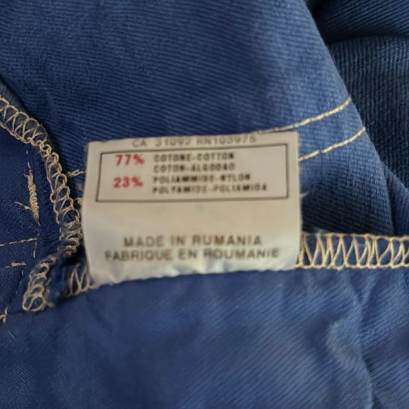 Miss Sixty Wide Leg Blue Stitching Details Zip Up Vintage Pants Waist 28” - Picture 9 of 14